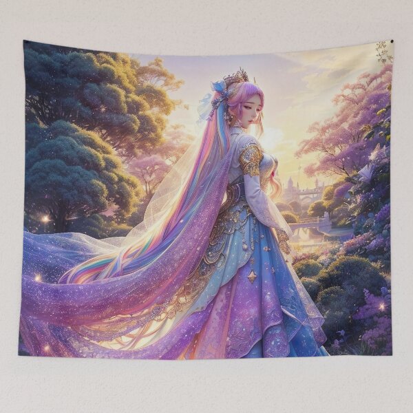 Item preview, Fantasy rainbow princess and botanical garden designed and sold by RK - Shop.