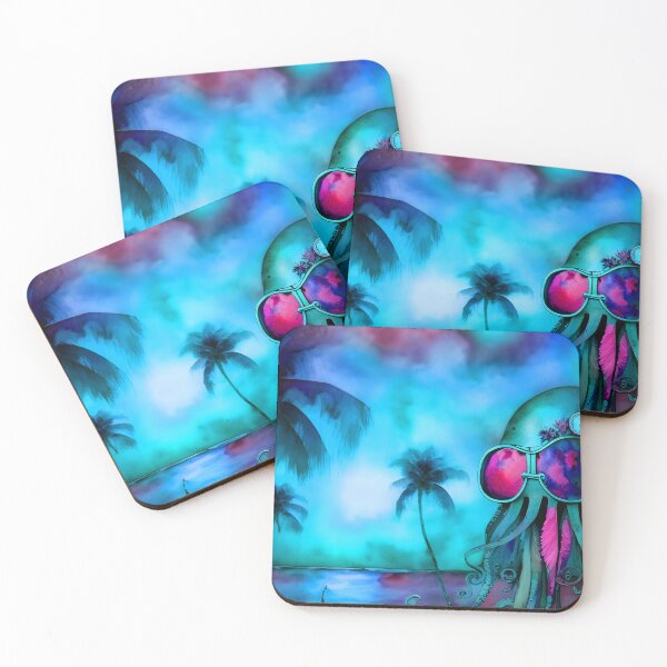 Item preview, Metallic Look Octopus Retro Futuristic Style on Beach at Night - AI Art 1 of 8 designed and sold by Beachy.
