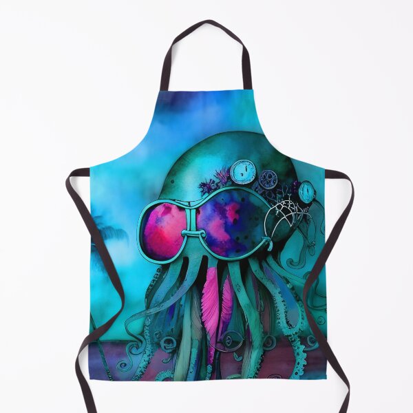 Item preview, Metallic Look Octopus Retro Futuristic Style on Beach at Night - AI Art 1 of 8 designed and sold by Beachy.