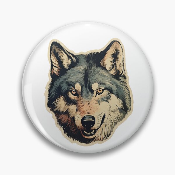 Item preview, Wild gray wolf head designed and sold by Forest Alchemist.