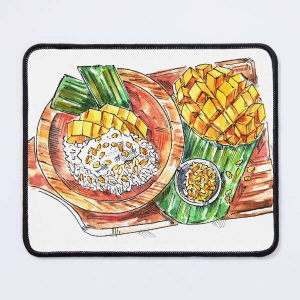 Item preview, Thai mango sticks rice watercolor designed and sold by Shevi.