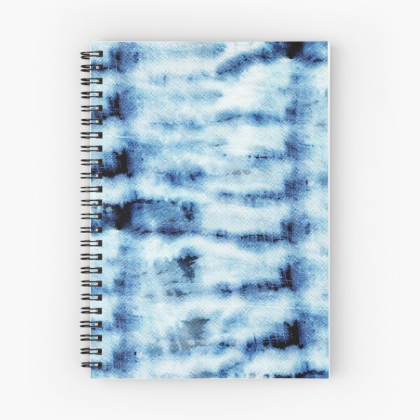Item preview, Seamless tie-dye pattern of indigo color on white silk.  Shibori dyeing. designed and sold by lamarmarina.