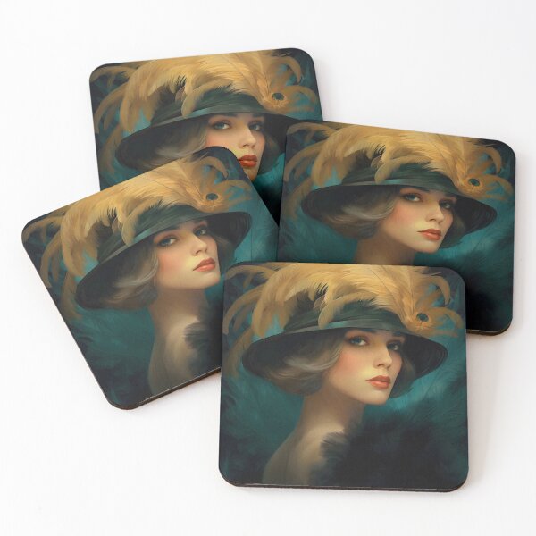 Item preview, Art Deco Decor | Beautiful Woman Portrait Art Noveau Style designed and sold by EmmiFoxDesigns.