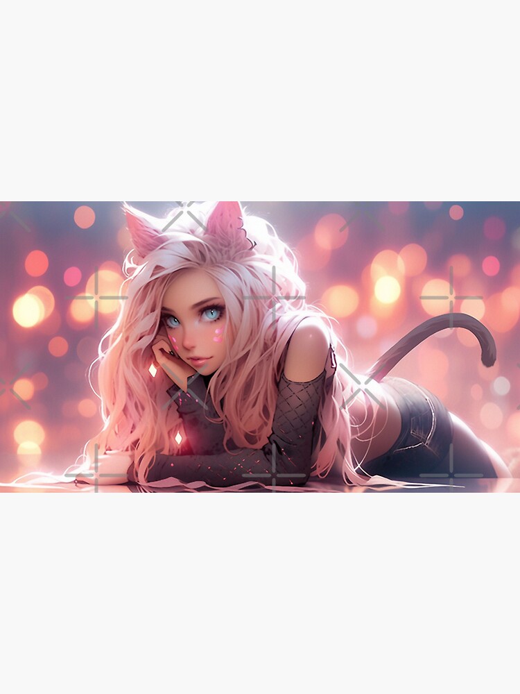Thumbnail 3 of 3, Sticker, Cyberpunk Cute Anime Girl designed and sold by Bien Design.