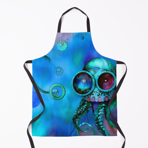 Item preview, Metallic Look Octopus Retro Futuristic Style on Beach at Night - AI Art 3 of 8 designed and sold by Beachy.