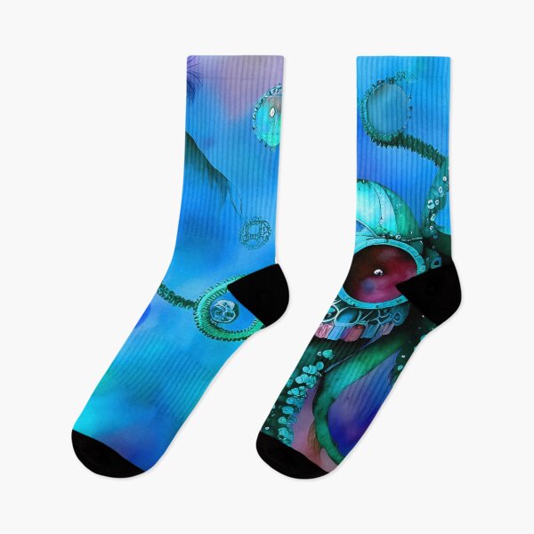 Item preview, Metallic Look Octopus Retro Futuristic Style on Beach at Night - AI Art 3 of 8 designed and sold by Beachy.