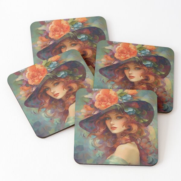 Item preview, Art Deco Decor Art Print | Beautiful Woman Portrait Art Noveau Style designed and sold by EmmiFoxDesigns.