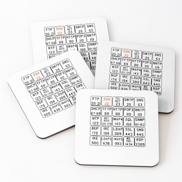 Item preview, Hacker Ports Numbers V2 Updated On White designed and sold by BeatrixasPearla.