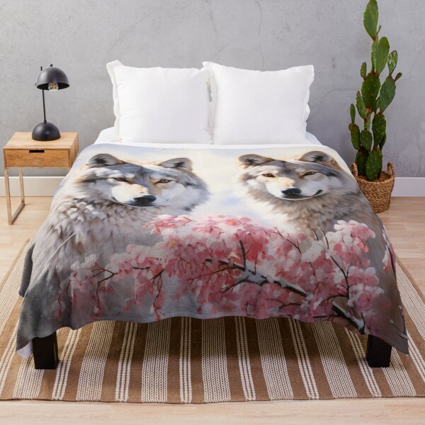 Item preview, White wolves in the flowering forest designed and sold by Polistchuk.