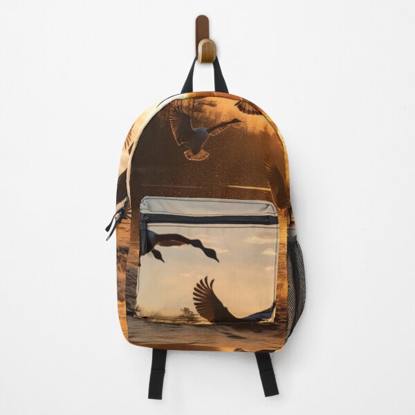 Item preview, A flock of geese flying from a pond designed and sold by isBotStore.