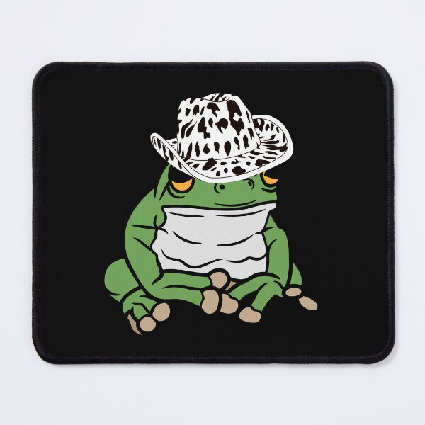 Item preview, Frog with a cowboy hat,black and white hat, cowboy frog designed and sold by Tanuja  Sharma.