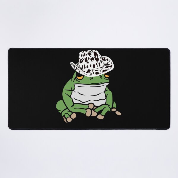 Item preview, Frog with a cowboy hat,black and white hat, cowboy frog designed and sold by Tanuja Sharma.