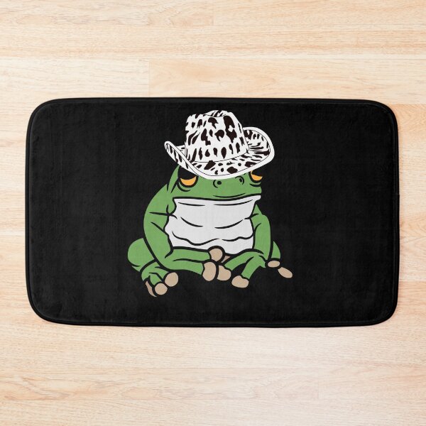 Item preview, Frog with a cowboy hat,black and white hat, cowboy frog designed and sold by Tanuja  Sharma.