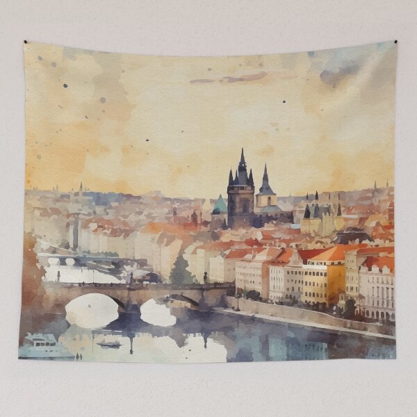 Item preview, Prague Czech RepublicTravel Poster  designed and sold by EmmiFoxDesigns.