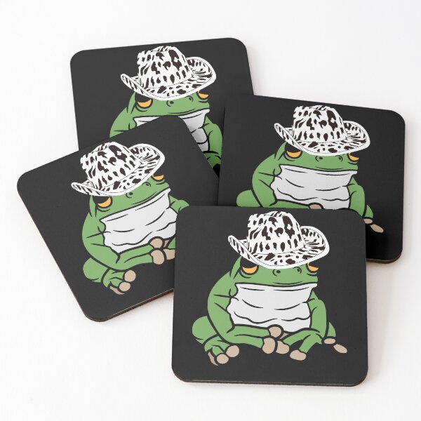 Item preview, Frog with a cowboy hat,black and white hat, cowboy frog designed and sold by Tanuja  Sharma.