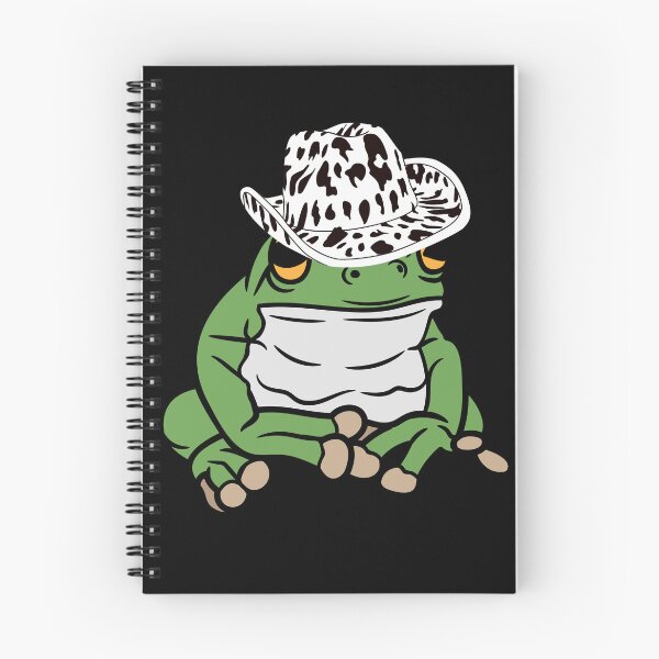 Item preview, Frog with a cowboy hat,black and white hat, cowboy frog designed and sold by Tanuja  Sharma.