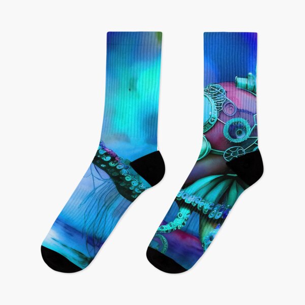 Item preview, Metallic Look Octopus Retro Futuristic Style on Beach at Night - AI Art 5 of 8 designed and sold by Beachy.