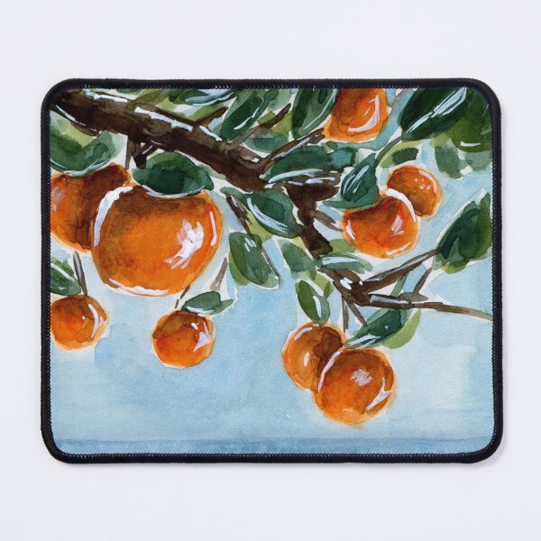 Item preview, Summer Orange Tree Landscape - Watercolor Painting designed and sold by Pattokarts.