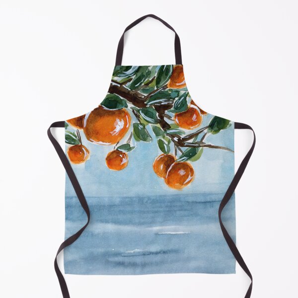 Item preview, Summer Orange Tree Landscape - Watercolor Painting designed and sold by Pattokarts.