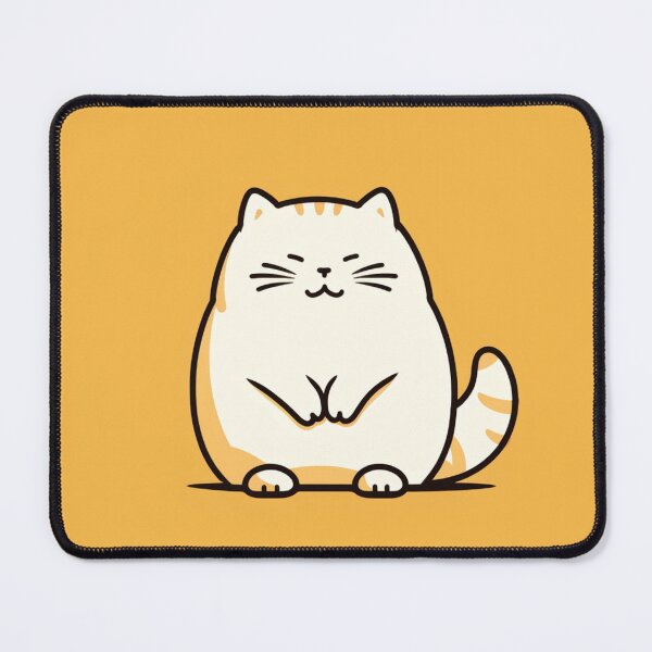 Item preview, Fluffy and fat white kitten on yellow background designed and sold by Polistchuk.