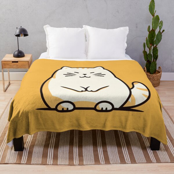 Item preview, Fluffy and fat white kitten on yellow background designed and sold by Polistchuk.