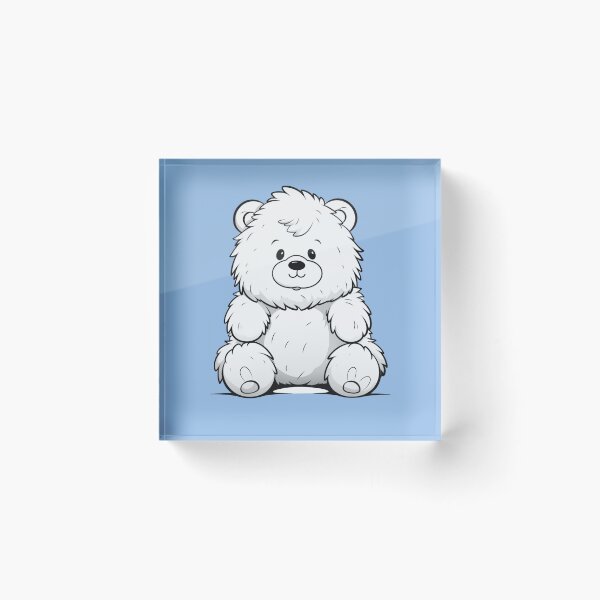 Item preview,  pure white teddy bear  designed and sold by BLOBBOF.