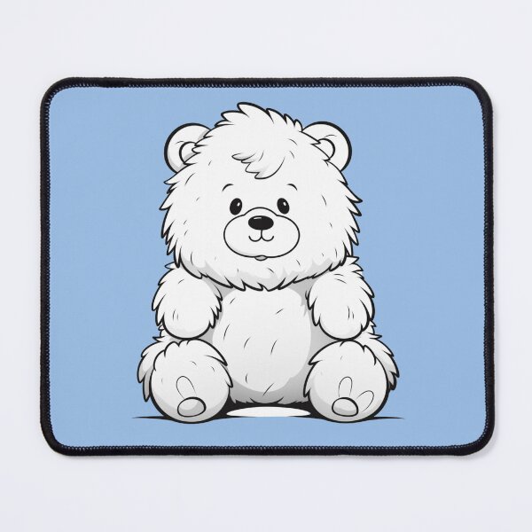Item preview, pure white teddy bear designed and sold by BLOBBOF.