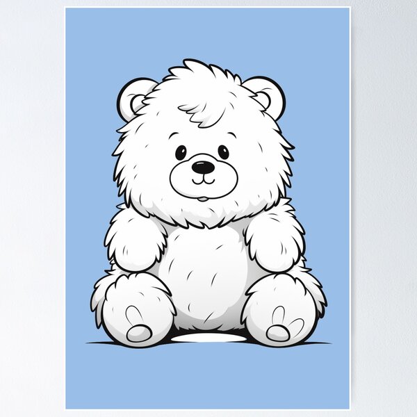 Item preview,  pure white teddy bear  designed and sold by BLOBBOF.