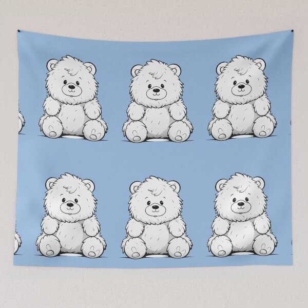 Item preview,  pure white teddy bear  designed and sold by BLOBBOF.