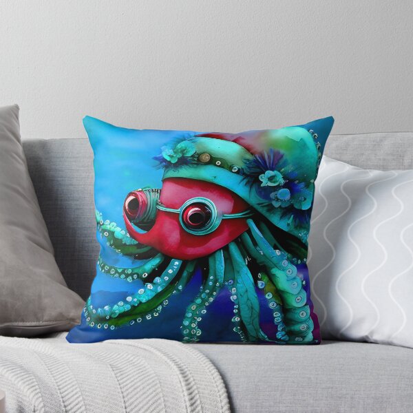 Item preview, Metallic Look Octopus Retro Futuristic Style on Beach at Night - AI Art 6 of 8 designed and sold by Beachy.