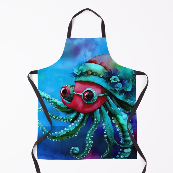Item preview, Metallic Look Octopus Retro Futuristic Style on Beach at Night - AI Art 6 of 8 designed and sold by Beachy.