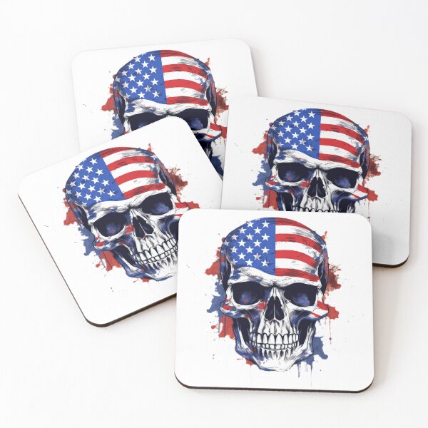 Item preview, USA Flag Skull  designed and sold by ShepherdsPieMan.