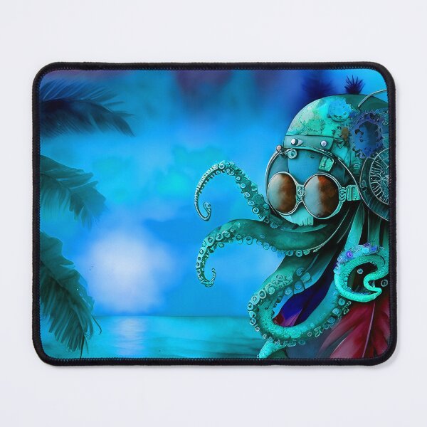 Item preview, Metallic Look Octopus Retro Futuristic Style on Beach at Night - AI Art 7 of 8 designed and sold by Beachy.