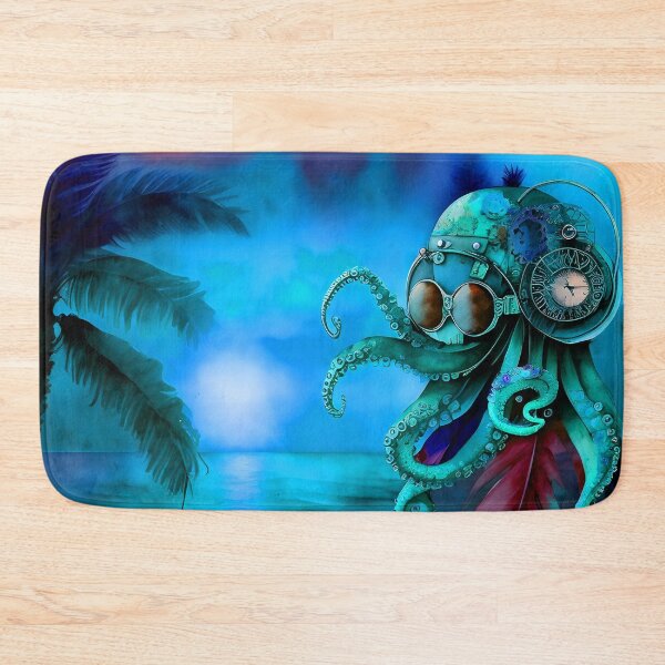 Item preview, Metallic Look Octopus Retro Futuristic Style on Beach at Night - AI Art 7 of 8 designed and sold by Beachy.