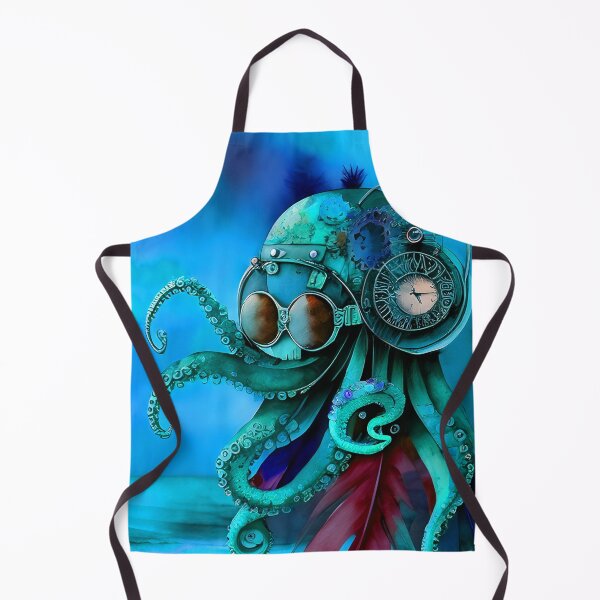 Item preview, Metallic Look Octopus Retro Futuristic Style on Beach at Night - AI Art 7 of 8 designed and sold by Beachy.