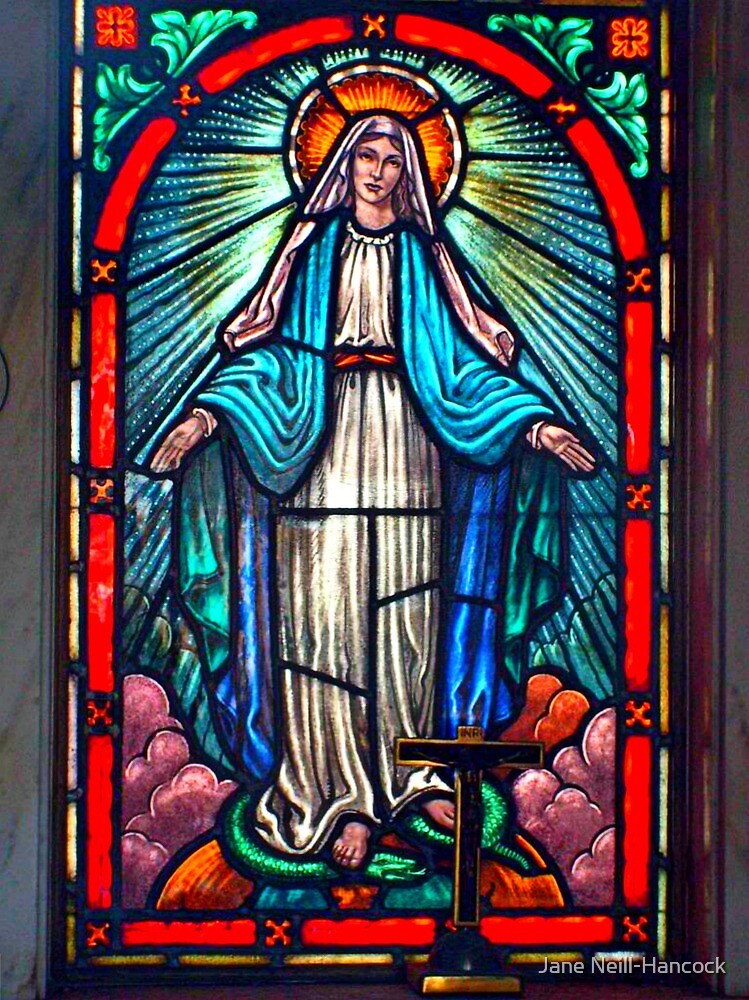 "Stained Glass Window the Assumption of Mary" by Jane NeillHancock Redbubble