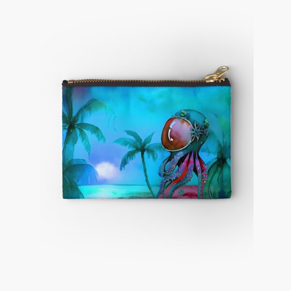 Item preview, Metallic Look Octopus Retro Futuristic Style on Beach at Night - AI Art 8 of 8 designed and sold by Beachy.