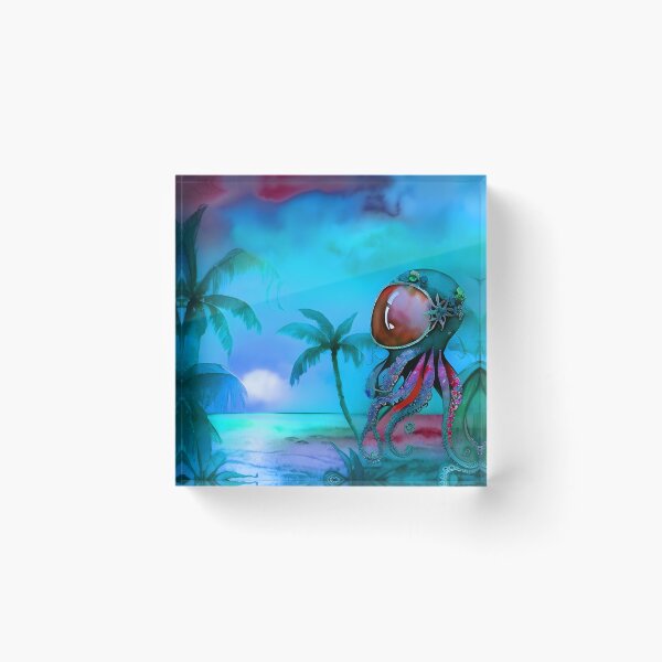 Item preview, Metallic Look Octopus Retro Futuristic Style on Beach at Night - AI Art 8 of 8 designed and sold by Beachy.
