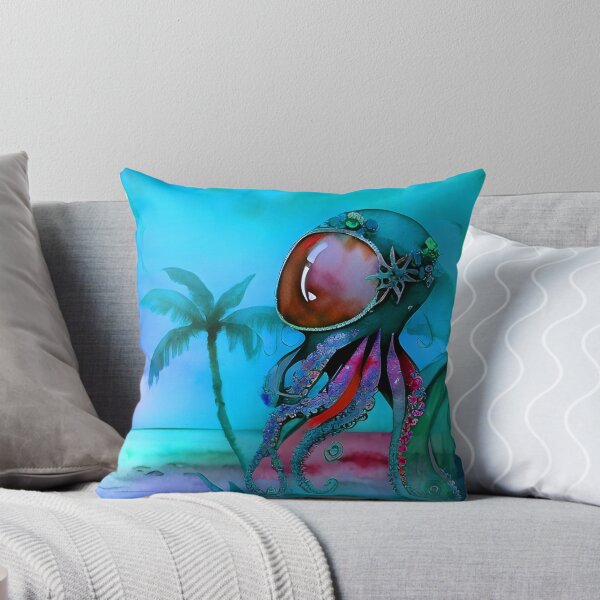 Item preview, Metallic Look Octopus Retro Futuristic Style on Beach at Night - AI Art 8 of 8 designed and sold by Beachy.