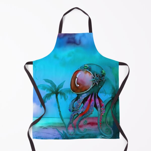 Item preview, Metallic Look Octopus Retro Futuristic Style on Beach at Night - AI Art 8 of 8 designed and sold by Beachy.