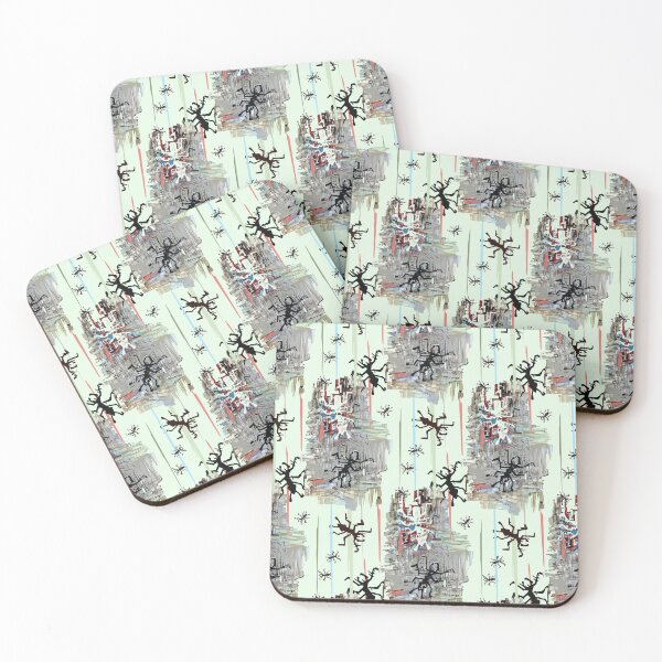 Item preview, ants on the wall pattern, insect illustration, nature pattern, seamless textile, colorful art designed and sold by Natairbrush.