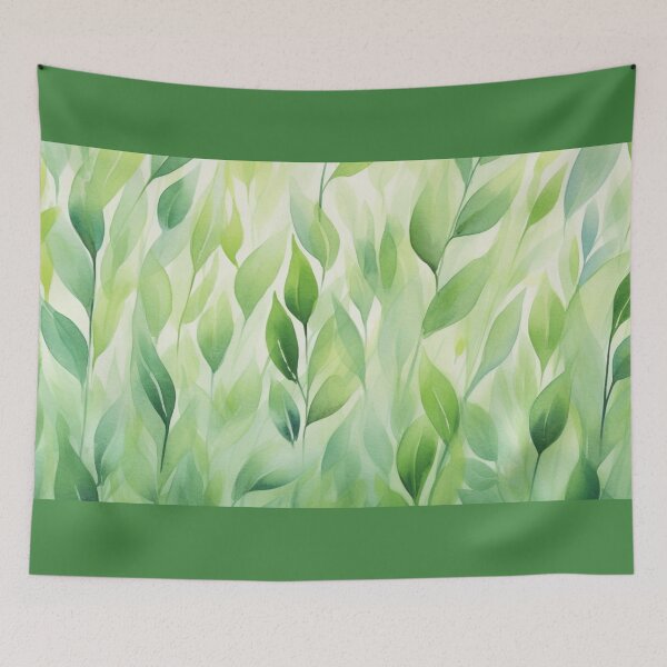 Item preview, Green leaves in watercolor designed and sold by Polistchuk.