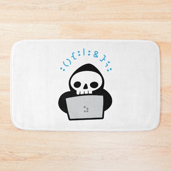 Item preview, Skull Hacker with black hoodie and laptop writing a Fork Bomb designed and sold by LucastaOdetten.