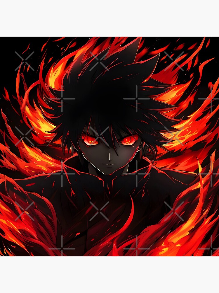 Anime Lucifer in the Gates of Hell Sticker for Sale by IdesignStudio77
