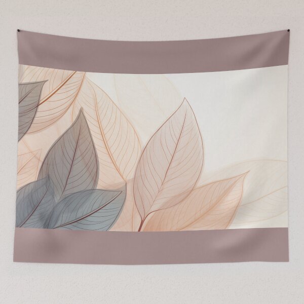 Item preview, Drawn beige and blue leaves designed and sold by Polistchuk.