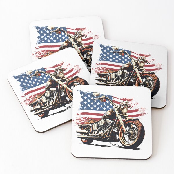 Item preview, Motorcycle with American Flag designed and sold by ShepherdsPieMan.