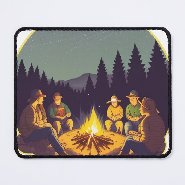 Item preview, A group of campers sits around a campfire 	 designed and sold by noosiionka8.