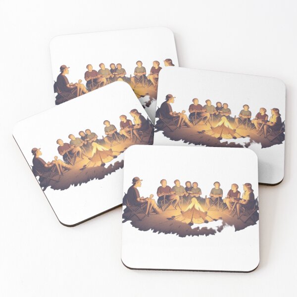 Item preview, A group of campers sits around a campfire 	 designed and sold by noosiionka8.