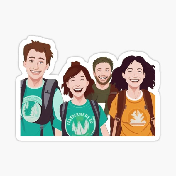 Group of friends Stickers, Unique Designs