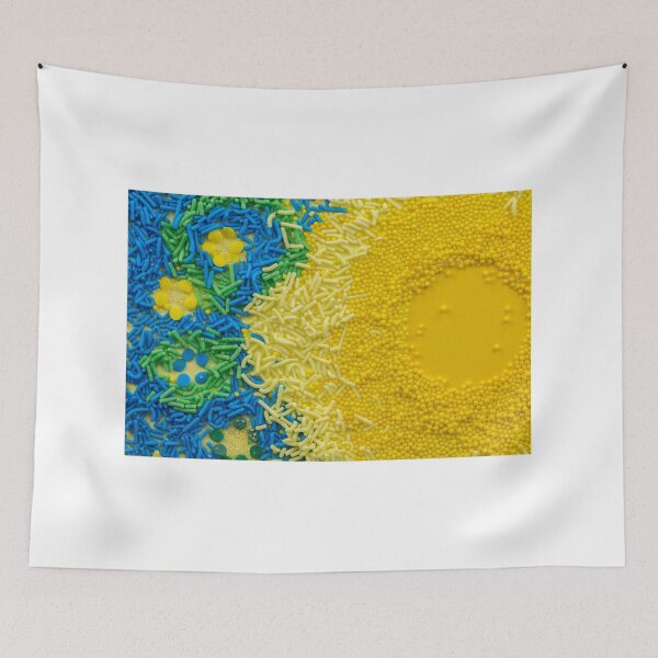 Item preview, Starry sky with yellow moon and star sprinkles of blue and yellow colors designed and sold by ArtyBuys.